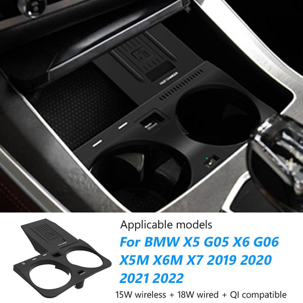 BERRY'S BUYS™ 12V Car QI Wireless Charger for BMW X5, X6 and X7 - Keep Your Phone Charged on the Go - Stay Connected While You Drive - Berry's Buys