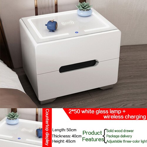 BERRY'S BUYS™ Intelligent Bedside Table - The Ultimate Bedroom Storage Solution - Keep Your Belongings Organized and Charged - Berry's Buys