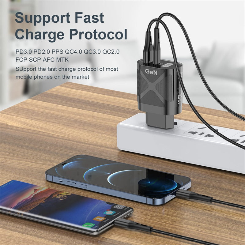 Lovebay 65W GaN Fast Charge Adapter - Charge All Your Devices Quickly and Easily - Perfect for Ho...