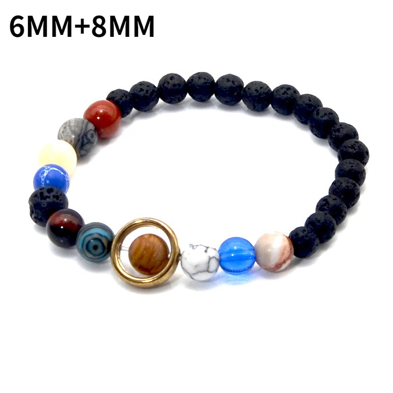 Natural Lava Stone Beads Healing Balance Chakra Charm Bracelet - Elevate Your Style and Inner Pea...