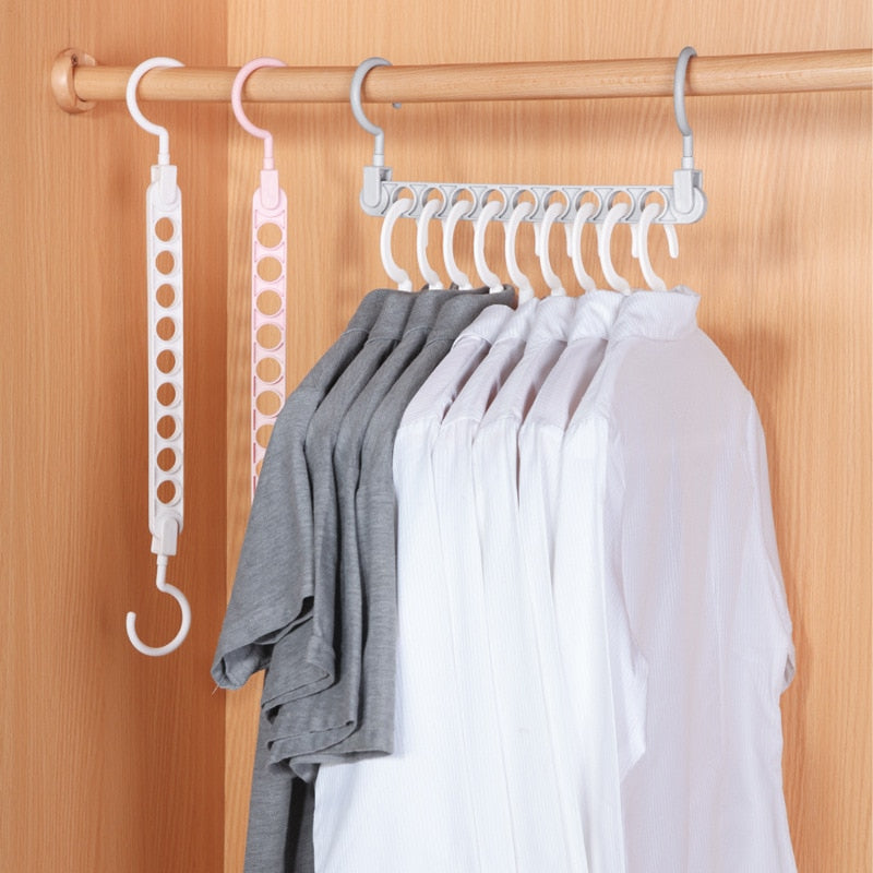 Nine-Hole Magic Hanger - The Ultimate Storage and Drying Solution - Streamline Your Laundry Routine