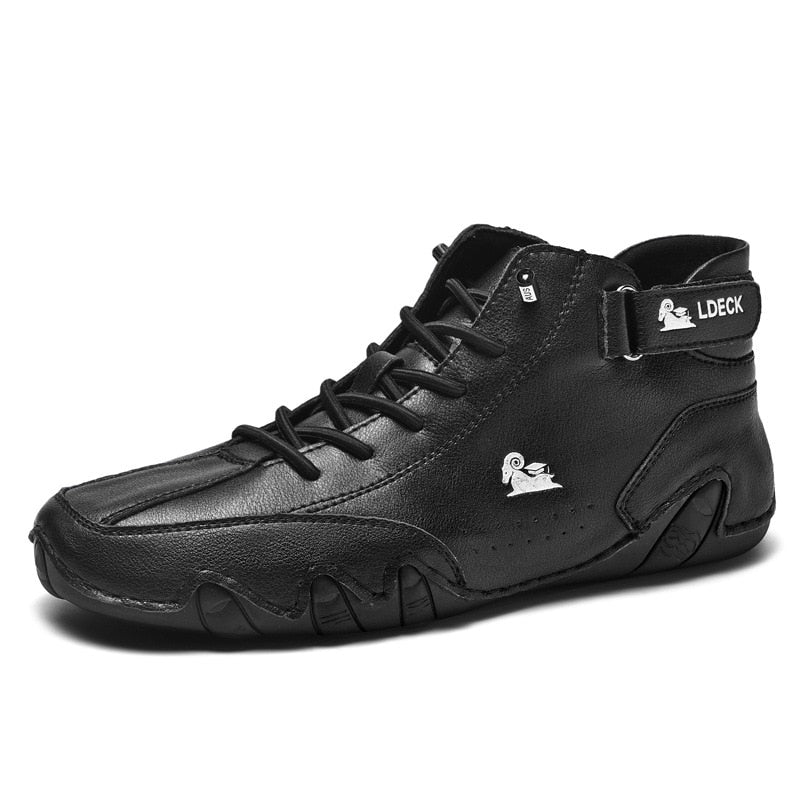 Leather Casual Sneakers for Men Motorcycle Shoes 2023 - Style and Durability Combined - Stay Fash...