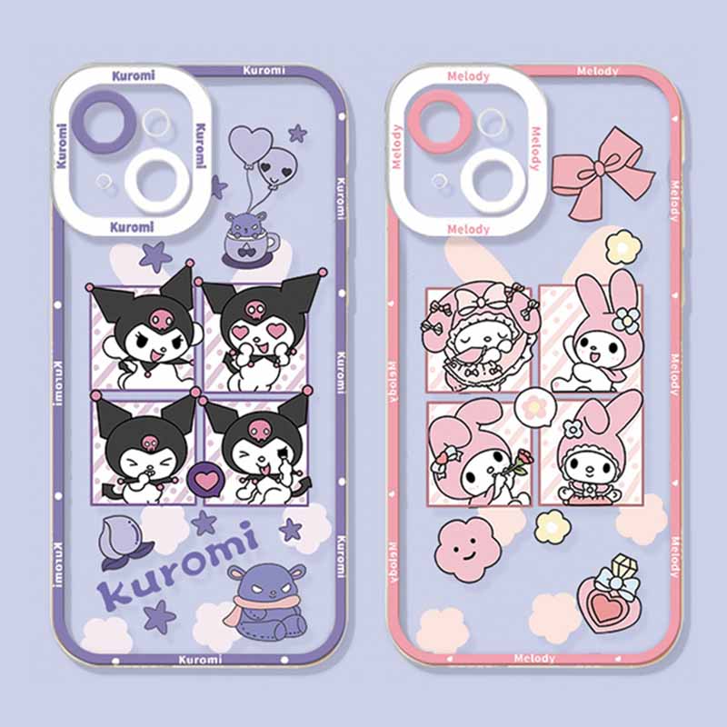 Kuromi MyMelody Cinnamoroll Soft Case - Protect Your Phone in Style with This Adorable Anime-Insp...