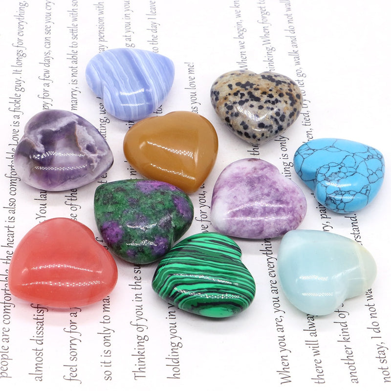 Natural Stone Heart Shaped Chakra Healing Crystal - Experience the Magic of Nature's Power - Perf...