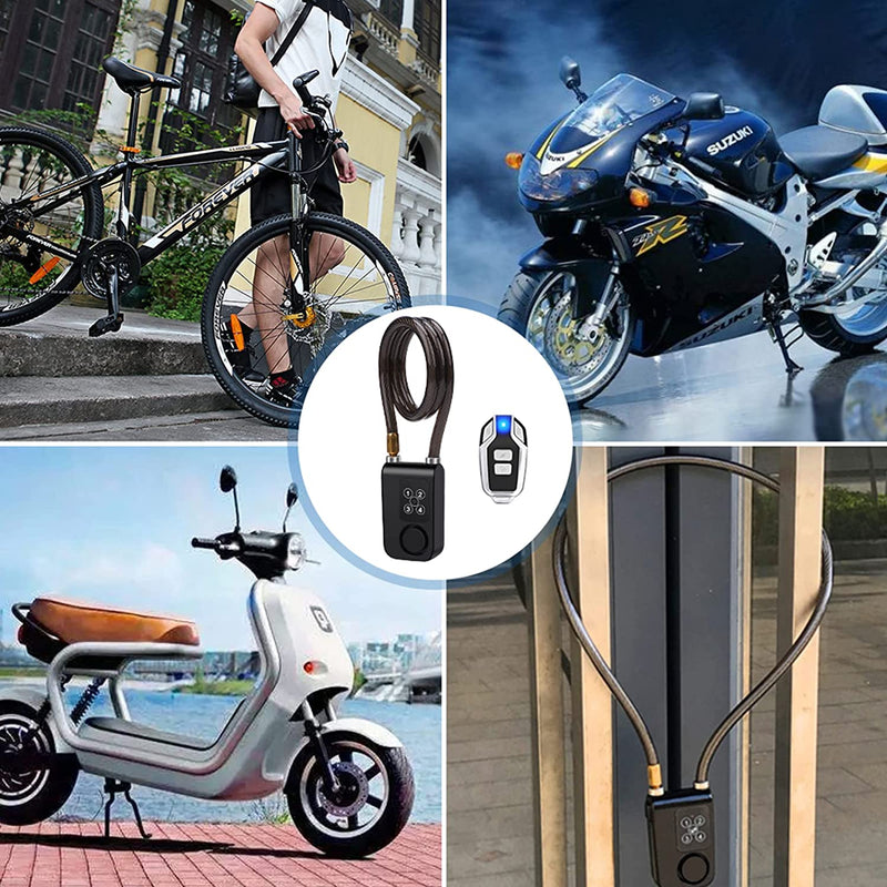 WSDCAM Bike Lock - Protect Your Bike with a Wireless Remote and 110dB Alarm - Ultimate Security S...