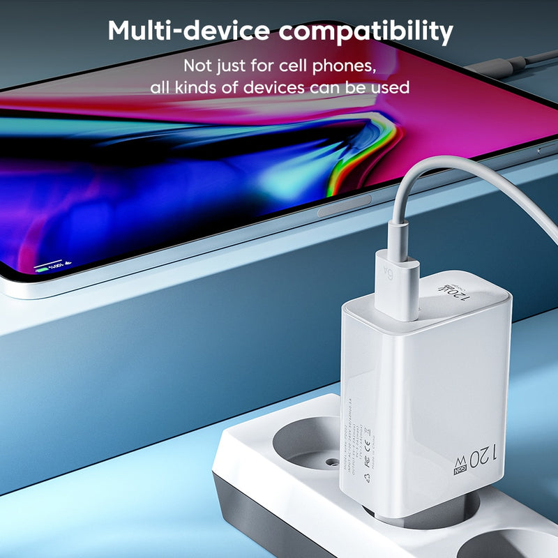 BERRY'S BUYS™ 120W Fast Charging USB Charger with 6A Type C Cable - Charge Your Devices Lightning-Fast Anywhere - Upgrade Your Charging Game Today! - Berry's Buys
