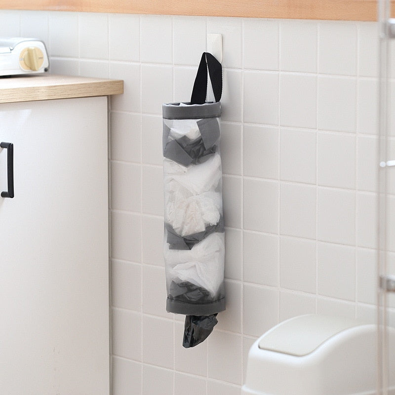 BERRY'S BUYS™ Grey Home Grocery Bag Storage Wall Mount - Keep Your Kitchen Clutter-Free with this Versatile and Eco-Friendly Storage Solution! - Berry's Buys