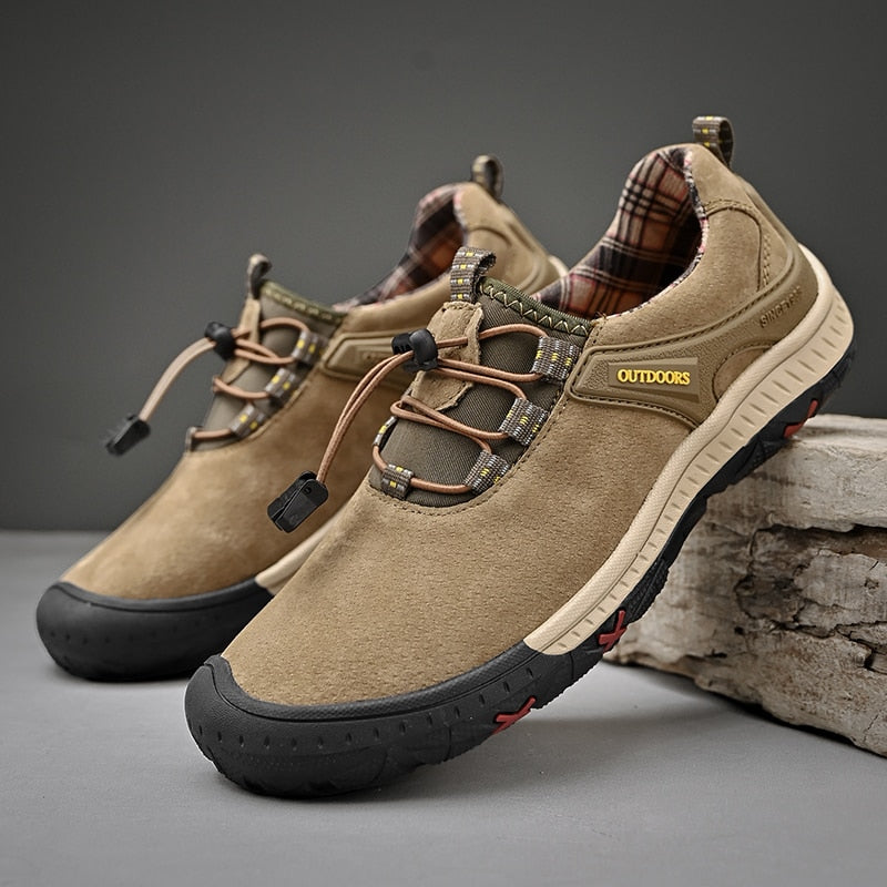 Suede Leather Hiking Shoes for Men - Explore the Outdoors in Comfort and Style - Breathable and S...