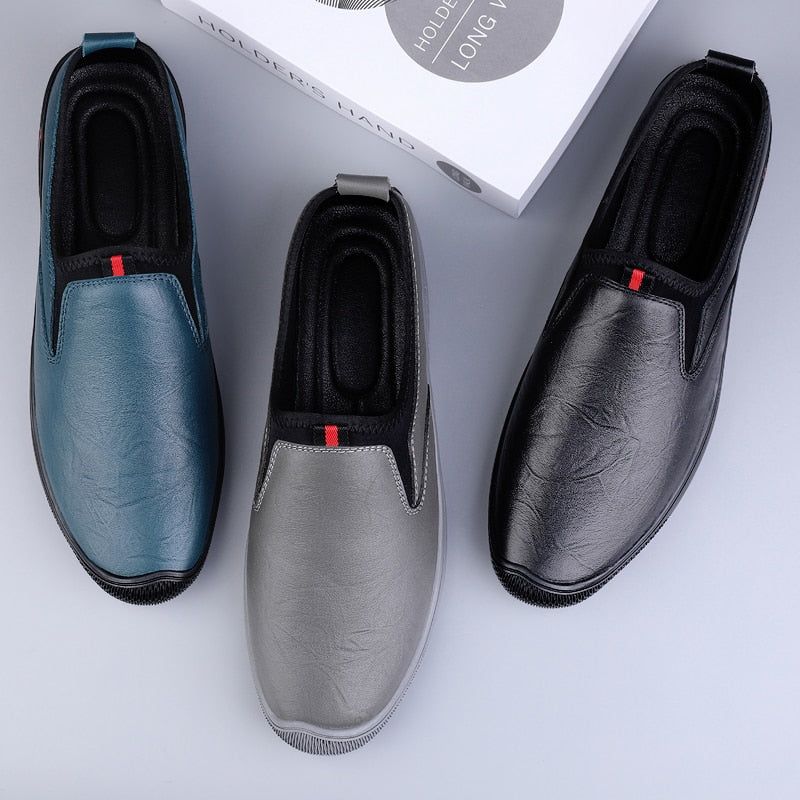 BERRY'S BUYS™ Fashion Elegant Luxury Classic Genuine Leather Men Casual Shoes - Elevate Your Style Game with Comfort and Versatility - Berry's Buys