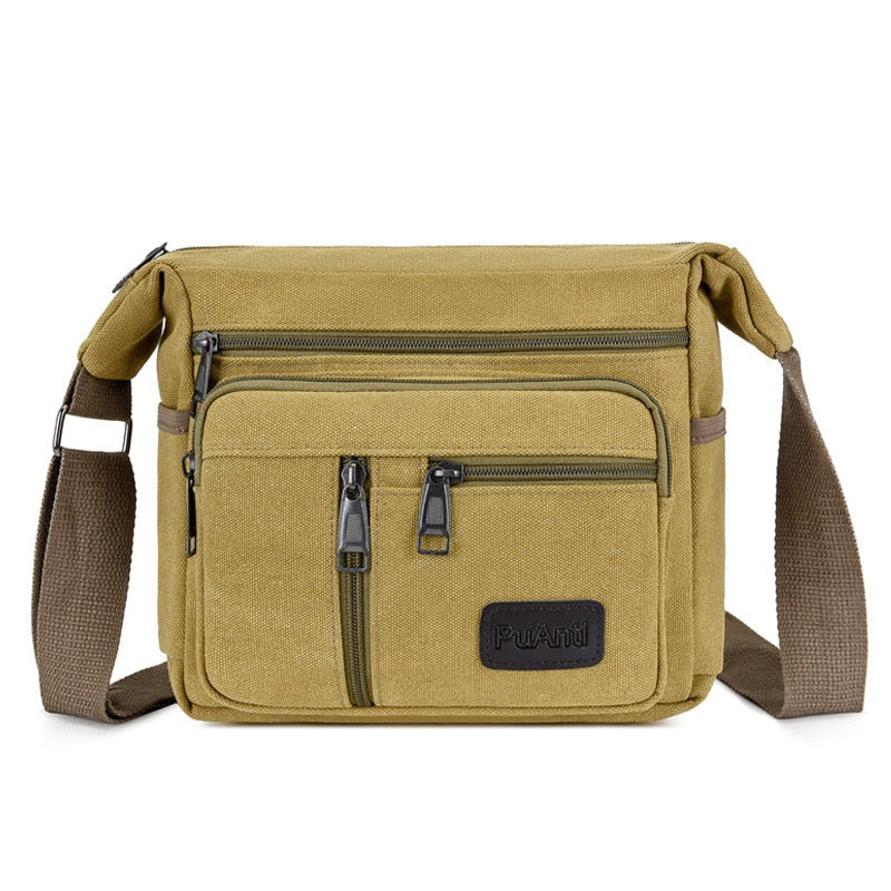 Men Canvas Shoulder Bag - The Perfect Blend of Style and Functionality - Upgrade Your Accessory G...
