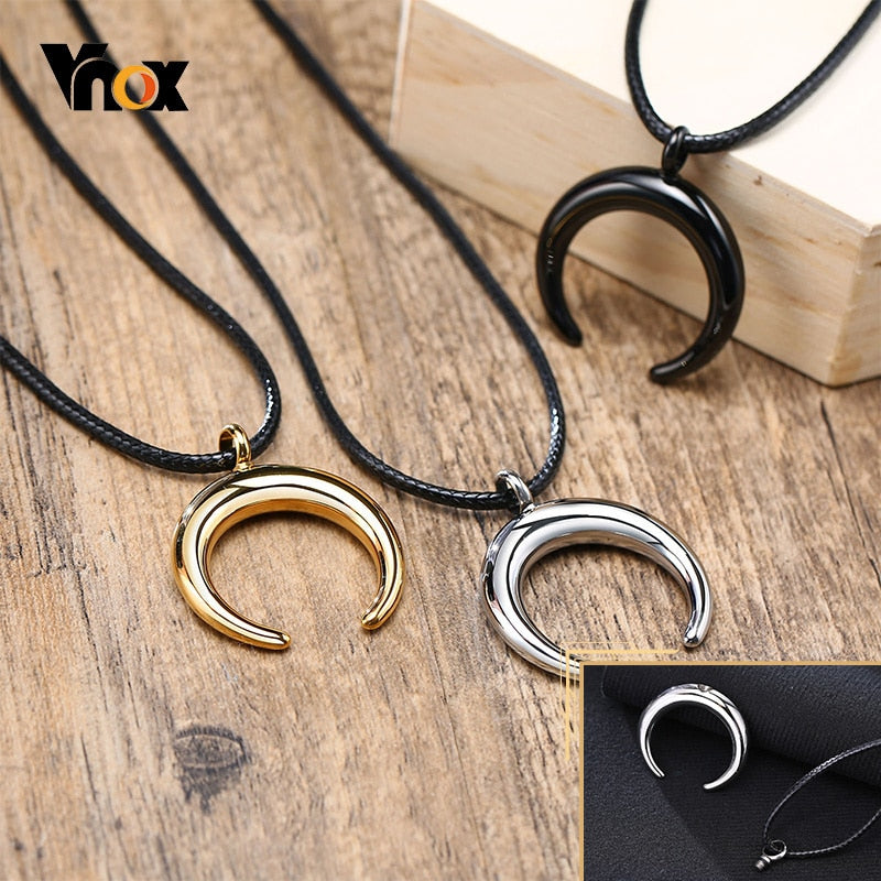 Vnox Moon Pendant Memorial Urn Necklace - Keep Your Loved One's Memory Close - Wearable Elegance ...