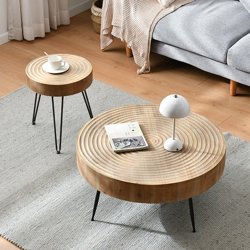 Wood Nordic Coffee Table - Elevate Your Living Room with a Minimalist and Luxurious Design