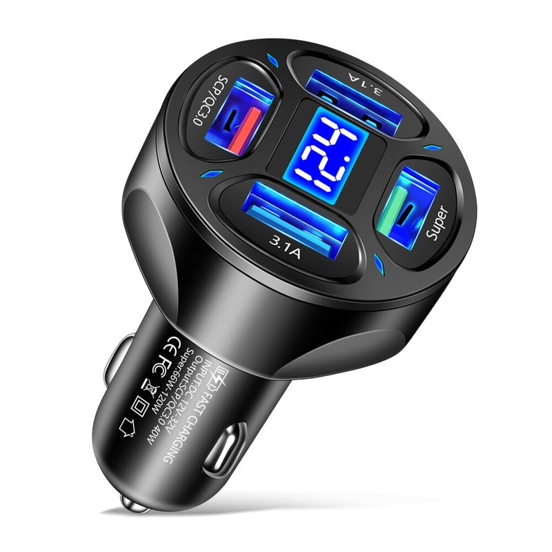 Maerknon 4 USB Car Charger - Charge Up to 4 Devices at Once with Lightning Speed - Never Run Out ...