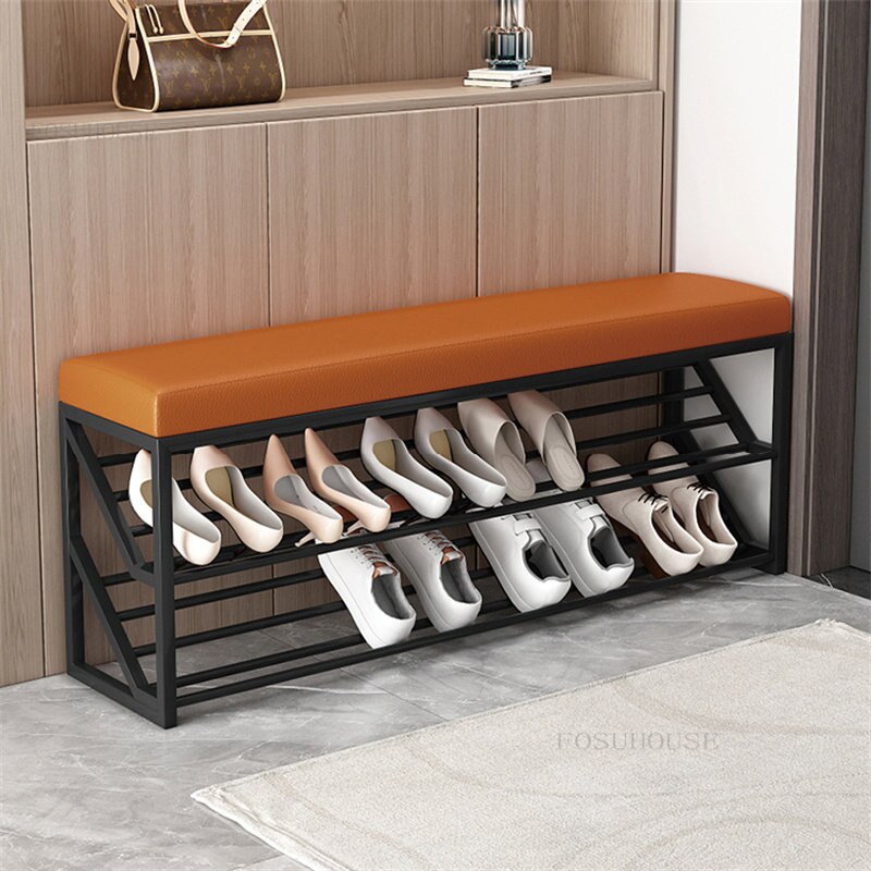 Nordic Wrought Iron Shoe Changing Stool - Elevate Your Home Decor with Style and Functionality - ...