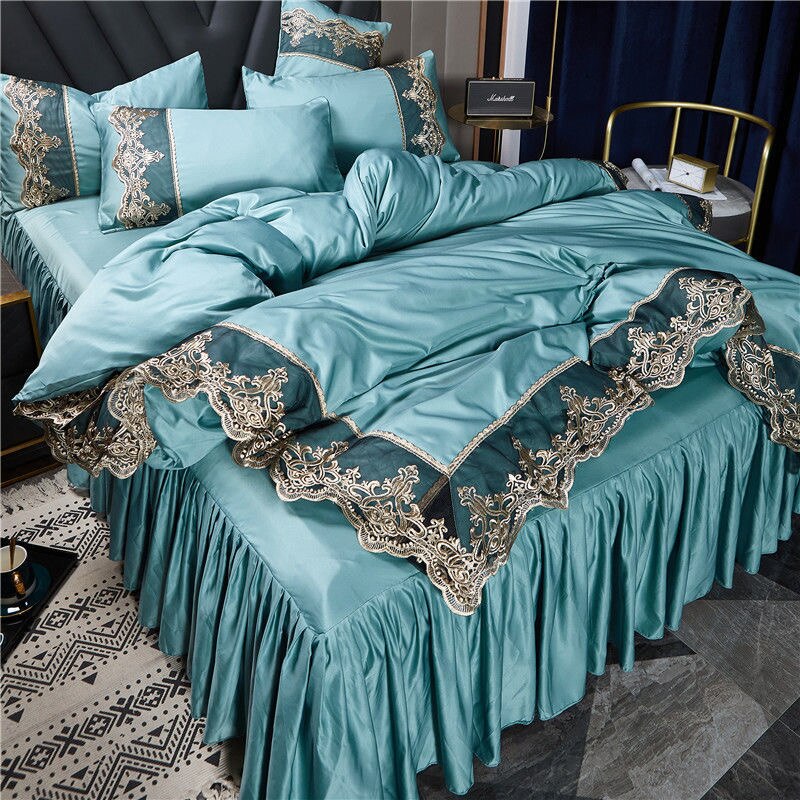 JUSTCHIC Spring Summer Luxury Bedding Set - Elevate Your Bedroom Decor with Exquisite Style and C...