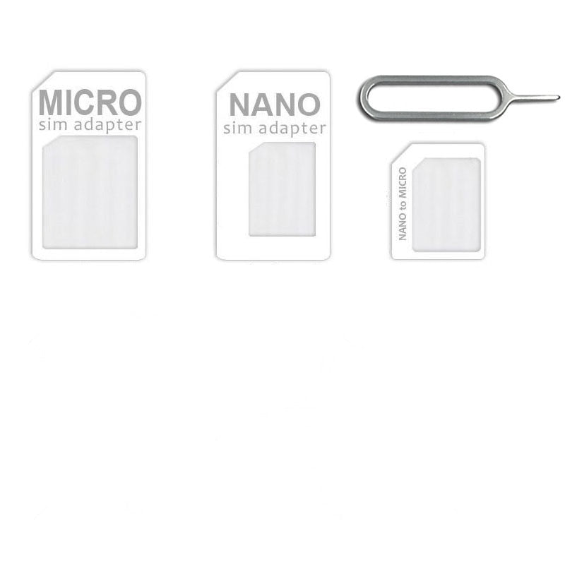 BERRY'S BUYS™ 4in1 Micro Nano SIM Card Adapter Connector - Convert Your Nano SIM to a Micro Standard Adaptor with Ease - Take Your Device Anywhere! - Berry's Buys