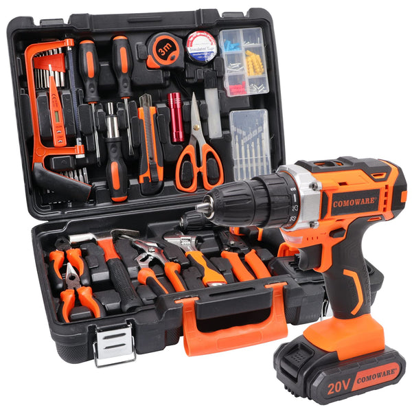 BERRY'S BUYS™ 2023 Low Price 120 Pcs Home Tool Kit With Drill 20v Power Drill Cordless Set 25+1 Clutch Tool Sets For  Household Tool Set Metal - Berry's Buys