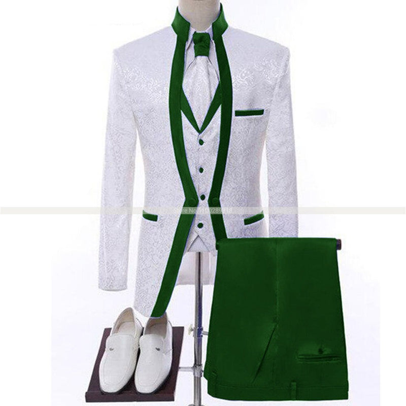White Royal Blue Men Suit - Make a Statement in Style and Comfort - Perfect for Weddings and Form...