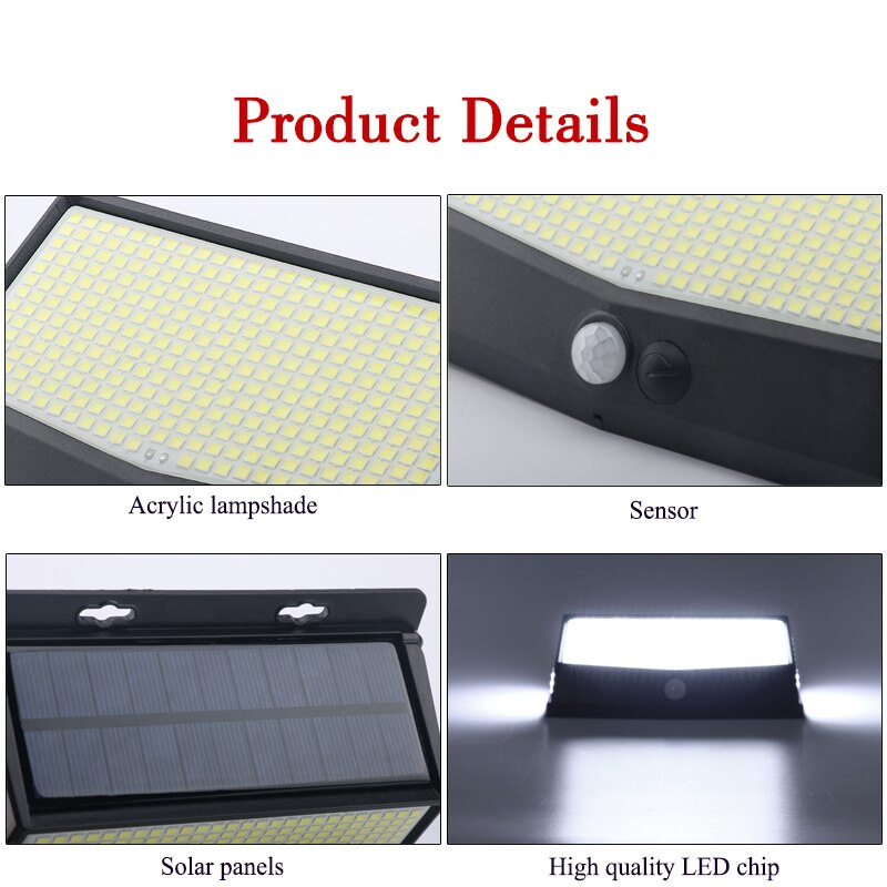 BERRY'S BUYS™ 468 LED Solar Light with Human Body Sensor - Illuminate Your Outdoors with Eco-Friendly Efficiency - Berry's Buys