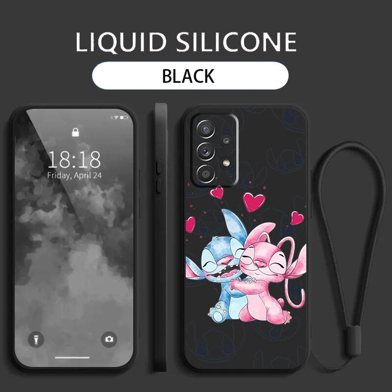 BERRY'S BUYS™ Cute Stitch Lilo Anime Phone Case - Keep Your Phone Protected in Style - Durable and Lightweight Silicone Design - Berry's Buys