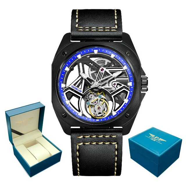PINDU Design True Tourbillon Movement Mechanical Wristwatch - Elevate Your Style with Precision a...