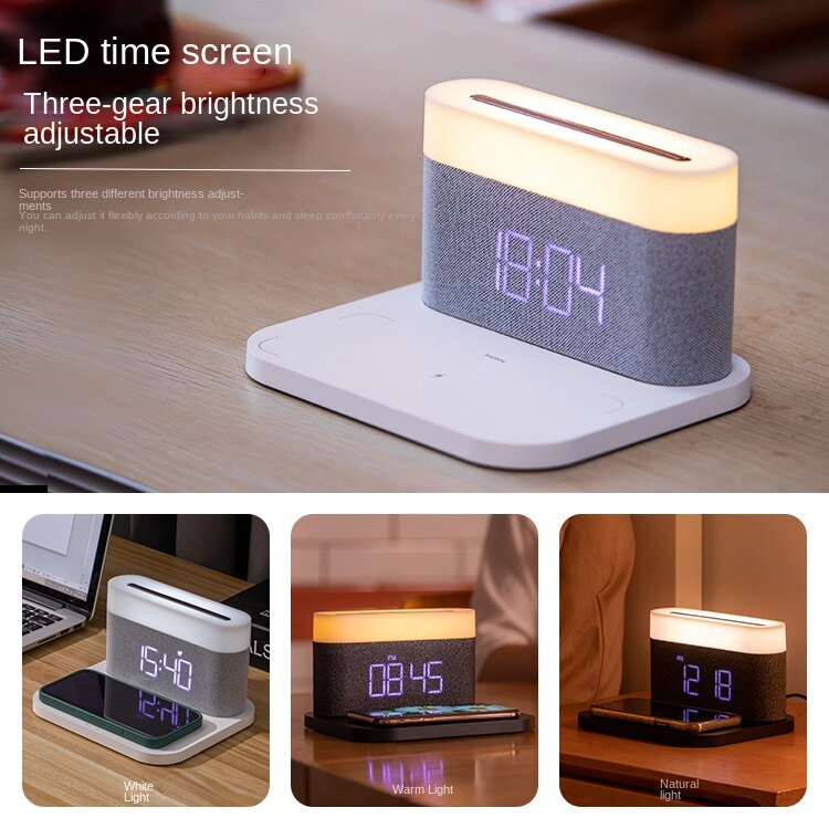 BERRY'S BUYS™ Digital Alarm Clock LED Night Light Wireless Charging 15W - The Ultimate Bedside Companion - Enhance Your Sleep Experience - Berry's Buys