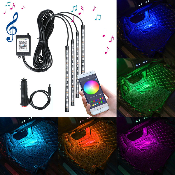 BERRY'S BUYS™ 12V RGB Lights Bluetooth LED Strips Car Interior Ambient Lamp - Customize Your Driving Experience - Transform Your Car's Interior - Berry's Buys