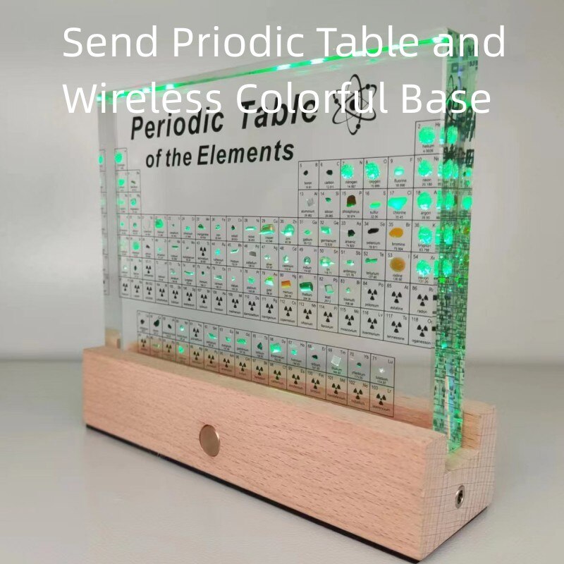 BERRY'S BUYS™ Crystal Periodic Table with Real Elements Samples - Unleash the Beauty of Chemistry in Your Home or Classroom - A Unique Teaching Tool and Conversation Starter - Berry's Buys