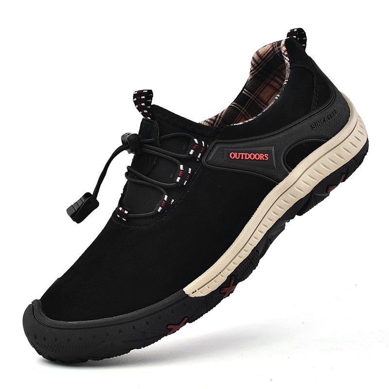 Suede Leather Hiking Shoes for Men - Explore the Outdoors in Comfort and Style - Breathable and S...