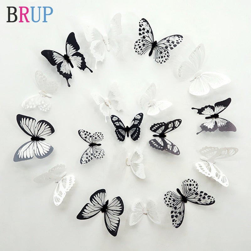 BERRY'S BUYS™ Crystal Butterflies 3D Wall Sticker - Transform Your Room with Elegance and Charm - Add a Touch of Glamour to Your Home Decor! - Berry's Buys