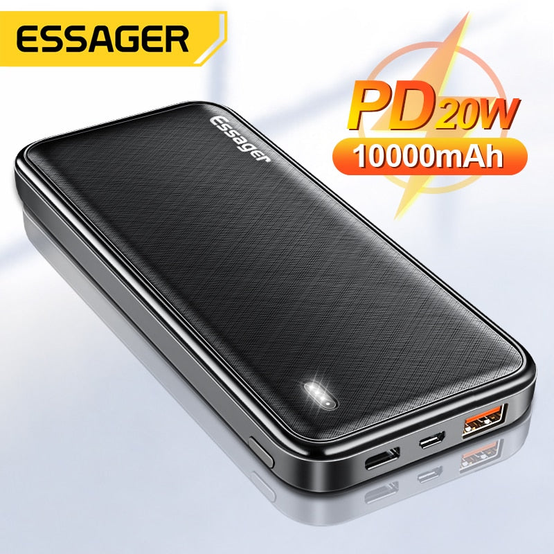 BERRY'S BUYS™ Essager Portable Power Bank - Charge Two Devices Simultaneously - Stay Connected Anywhere - Berry's Buys