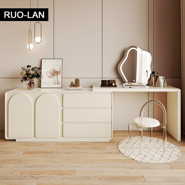 Modern Minimalist Dressing Table Telescopic Vanity - Elevate Your Beauty Routine with Style and F...