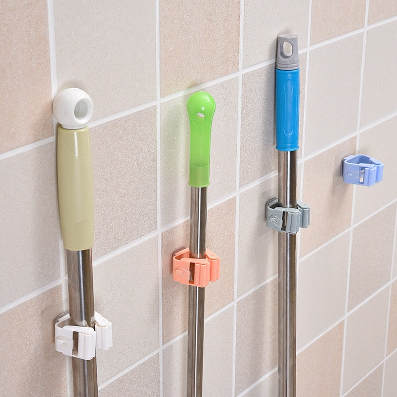 Wall Mounted Mop Organizer Holder - Keep Your Cleaning Tools Neat and Tidy - Enjoy a Cleaner, Mor...