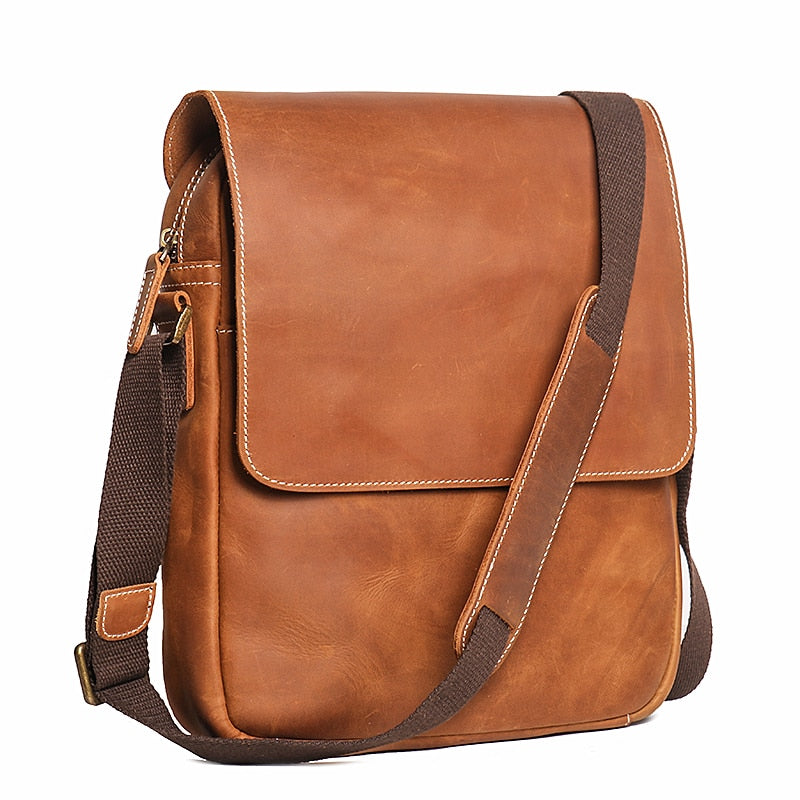 Men's Flap Magnetic Buckle Shoulder Bag - Stay Organized and Stylish with Our Top-Quality Leather...