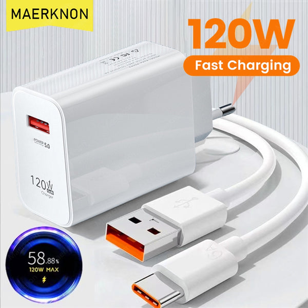 BERRY'S BUYS™ 120W USB Fast Charger Quick Charge 5.0 - Power Up in Record Time - Efficient and Safe Charging for Your Devices - Berry's Buys