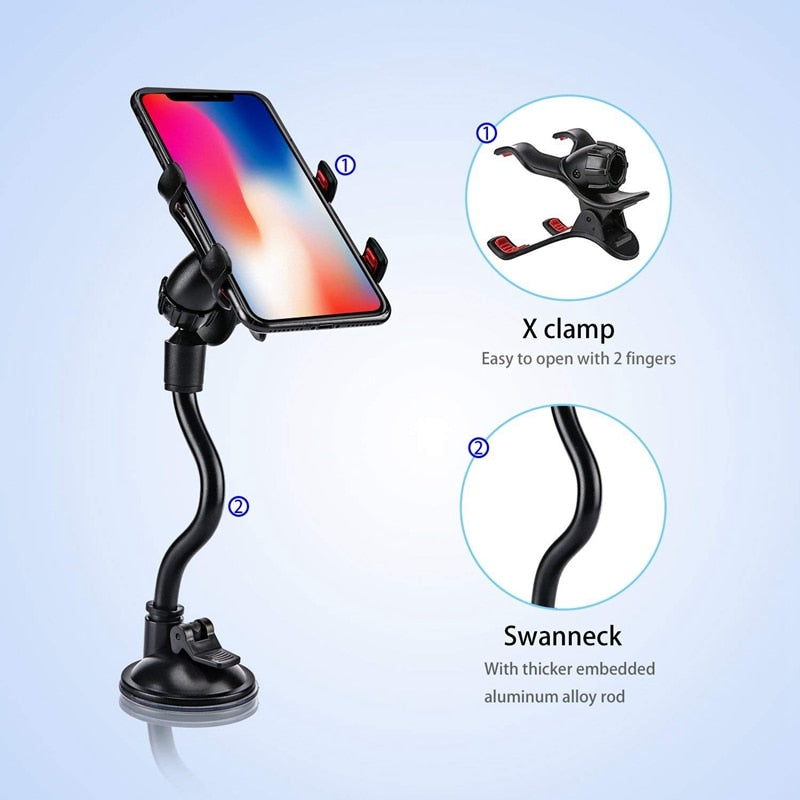 BERRY'S BUYS™ 360 Rotate Sucker Car Phone Holder - Securely Hold Your Phone While Driving - Hands-Free Convenience for Safe Travel - Berry's Buys