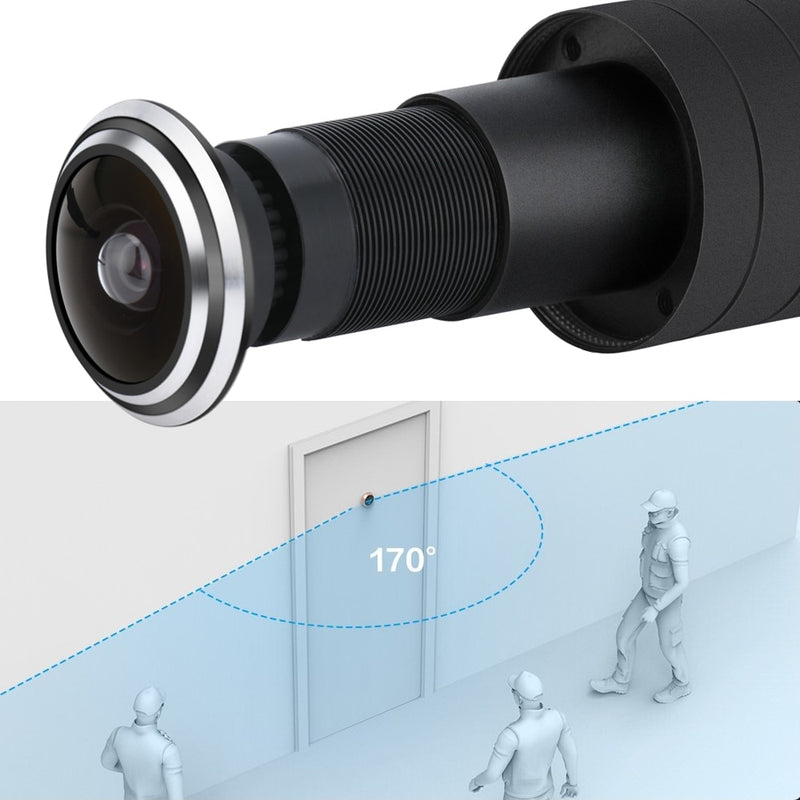 Video Doorbell 180 Degree Peephole Viewer - See, Speak and Secure Your Home with Crystal-Clear Vi...