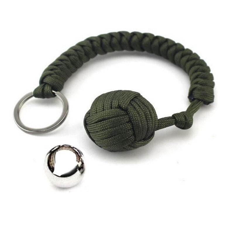 Outdoor Security Protection Black Monkey Fist Steel Ball - Compact and Powerful Self-Defense Tool...