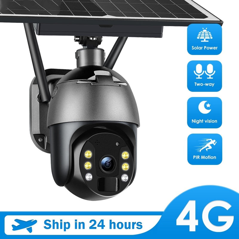 BERRY'S BUYS™ 4G Solar IP WiFi 1080P CCTV Video Wireless Surveillance Camera - Keep Your Property Secure Day and Night - With Color Night Vision! - Berry's Buys