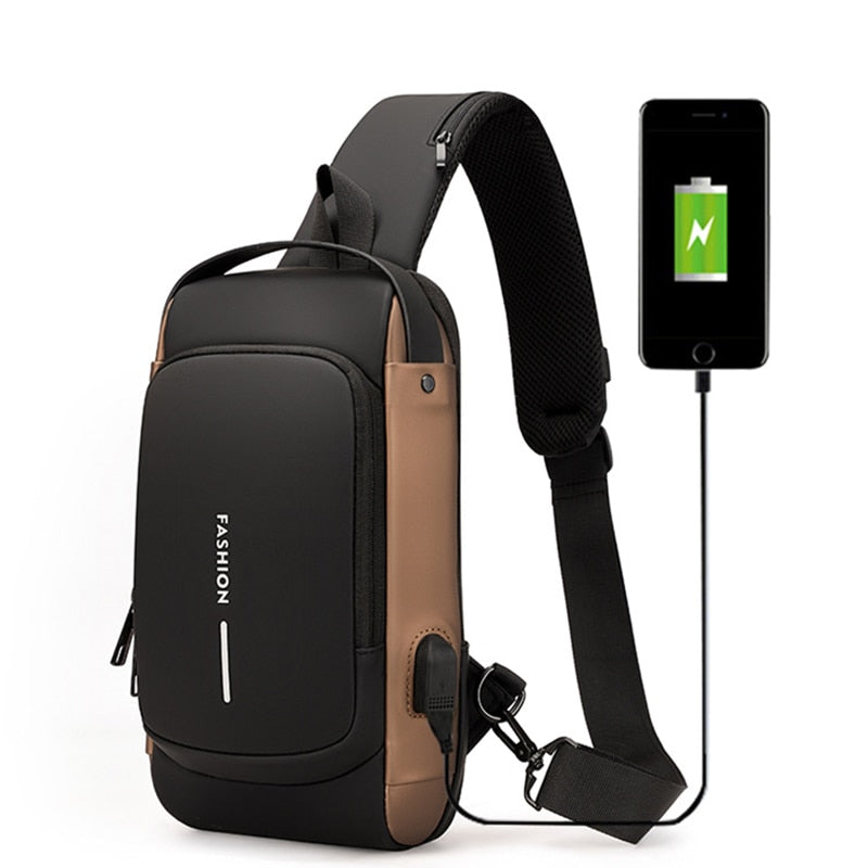 Men Sling Backpack - The Ultimate Anti-Theft Waterproof Bag for Modern Men on the Go - Keep Your ...