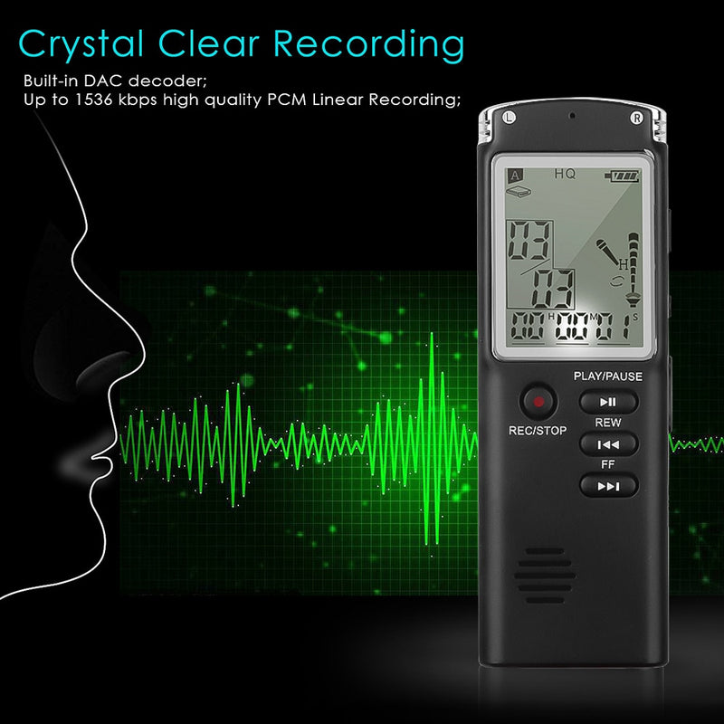kebidumei Portable Digital Audio Voice Recorder - Record, Playback, and Listen with Ease!