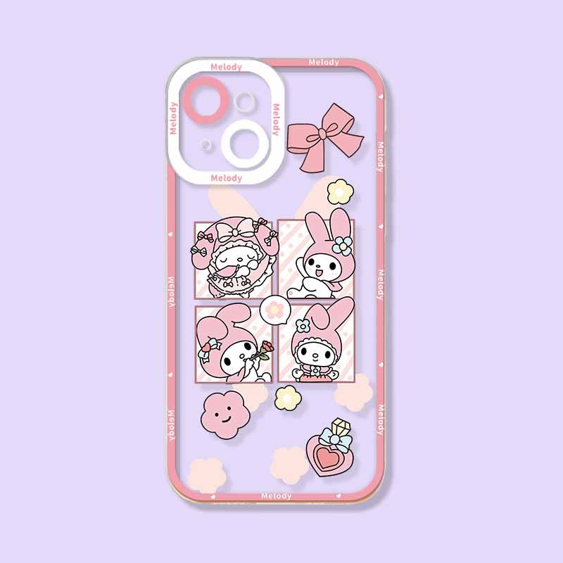 Kuromi MyMelody Cinnamoroll Soft Case - Protect Your Phone in Style with This Adorable Anime-Insp...