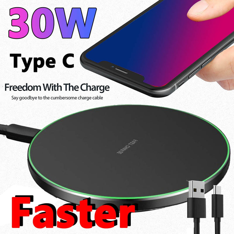 BERRY'S BUYS™ 30W Wireless Charger - Charge Your Devices Hassle-Free with Lightning-Fast Speeds - Experience the Ultimate in Fast, Efficient Charging! - Berry's Buys