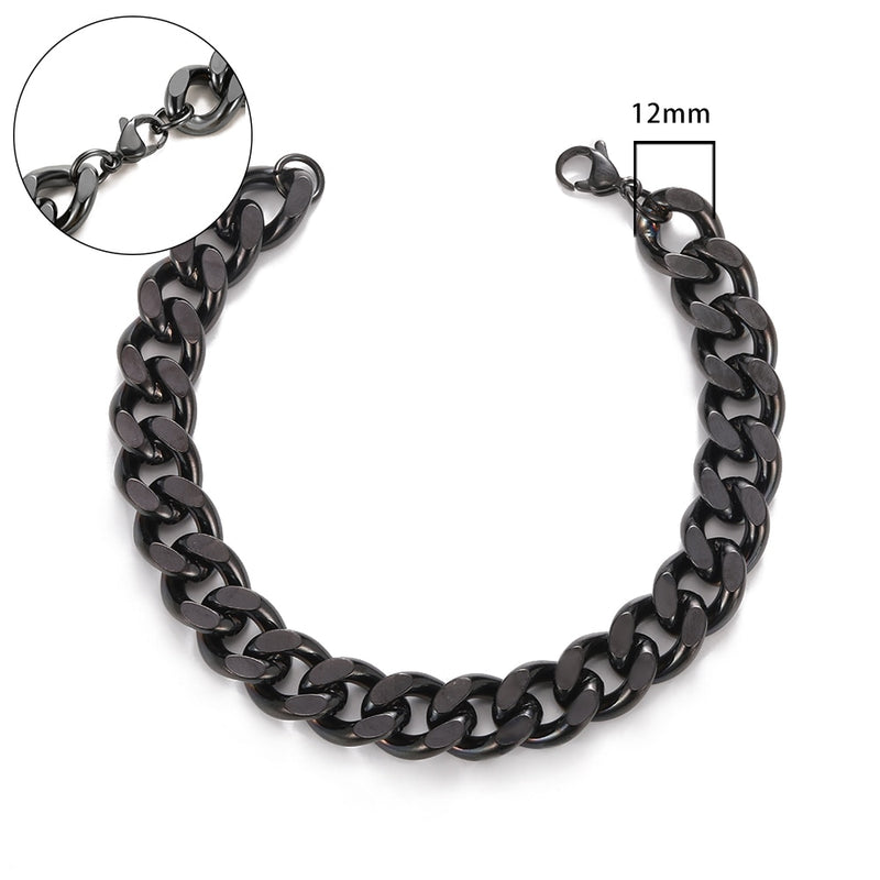 BERRY'S BUYS™ Cuban Link Chain Bracelet - Add Punk Flair to Your Outfit - High-Quality Stainless Steel for Lasting Wear - Berry's Buys