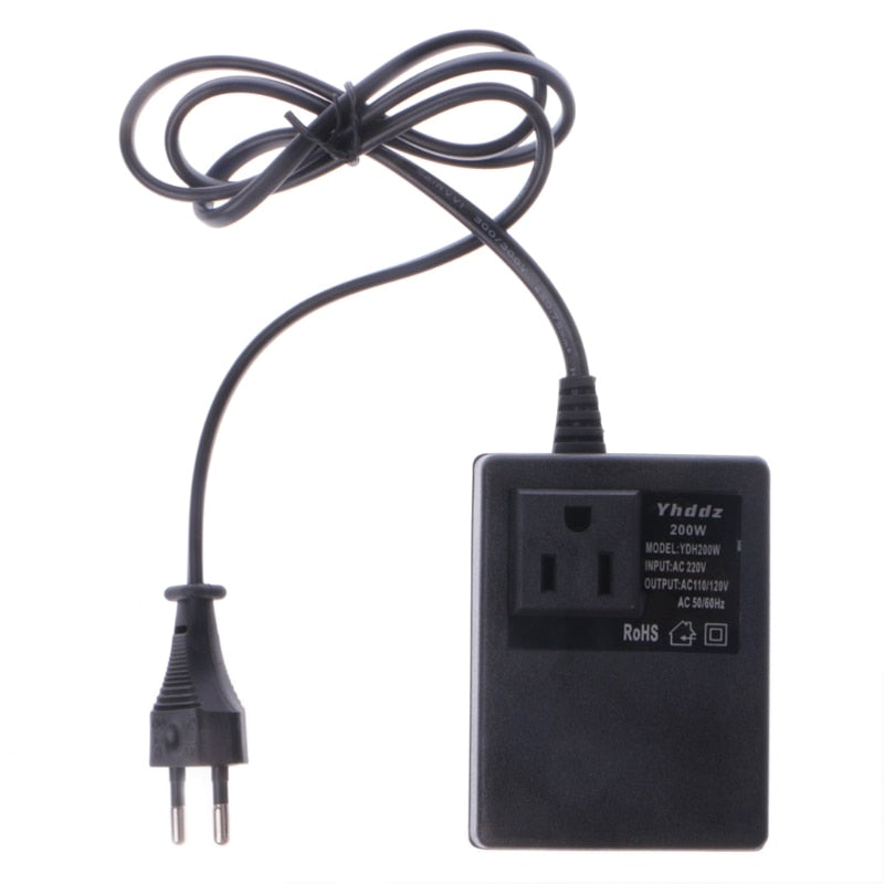BERRY'S BUYS™ 200W AC 220V to 110V Step Down Transformer - Travel with Ease - Use Your Devices Anywhere! - Berry's Buys