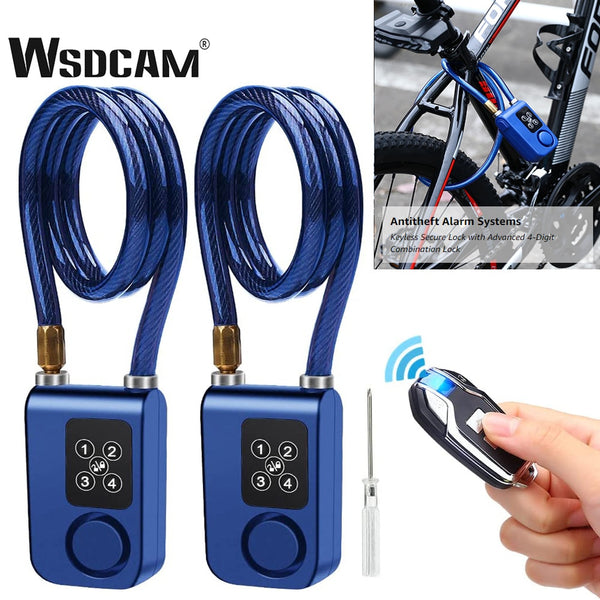 WSDCAM Bike Lock - Protect Your Bike with a Wireless Remote and 110dB Alarm - Ultimate Security S...