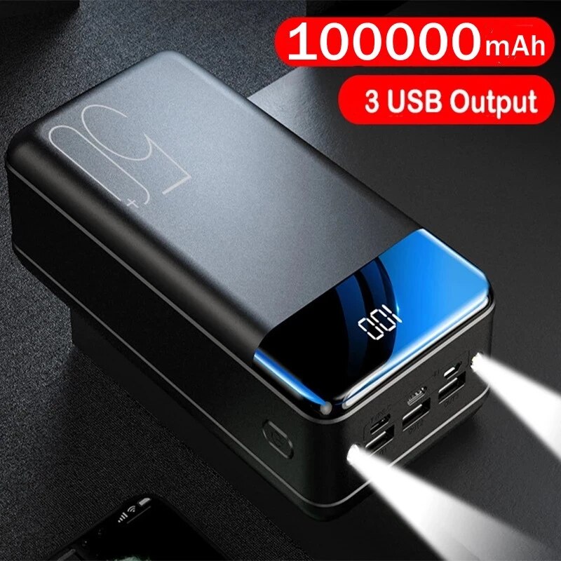 OLNYLO 100000mAh Power Bank - Stay Connected On-The-Go - Charge Up To Four Devices Simultaneously!