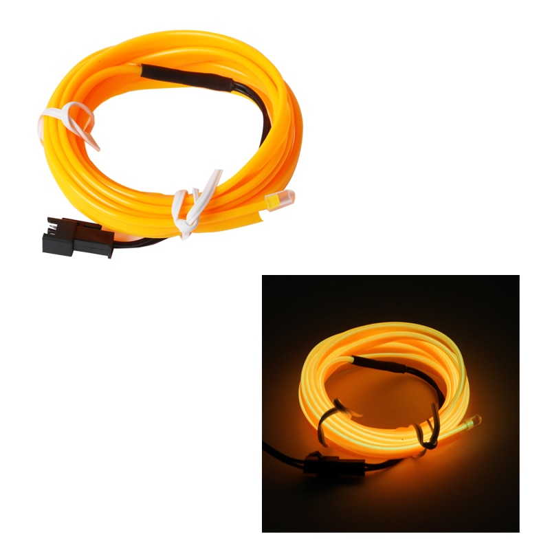 RAN COLOR Car Environment El Wire LED USB Flexible Neon Interior Lights Assembly RGB Light - Upgr...
