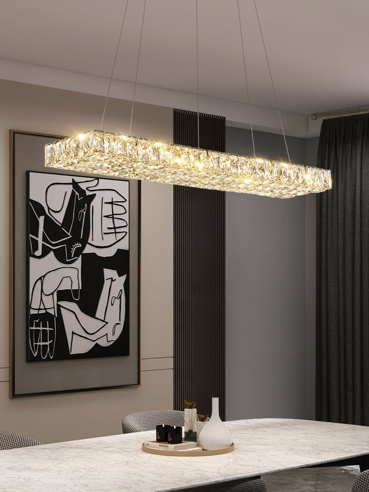 Modern Art Decor LED Chandelier - Illuminate Your Space with Mesmerizing Crystal Lights - Elevate...