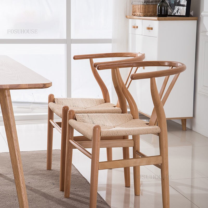 Scandinavian Solid Wood Dining Chairs - Elevate Your Dining Experience with Comfort and Elegance